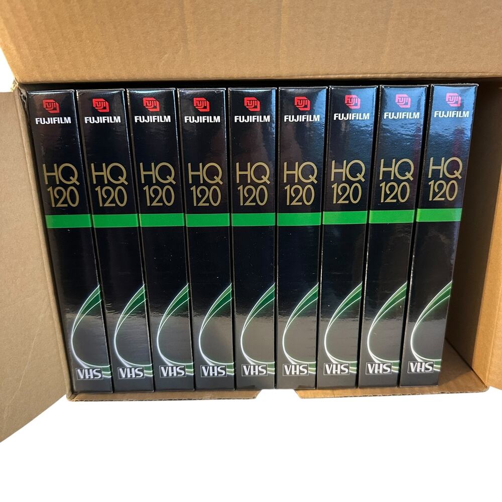 9x Lot Fujifilm HQ T-120 VHS Cassette Tape High Quality NEW SEALED